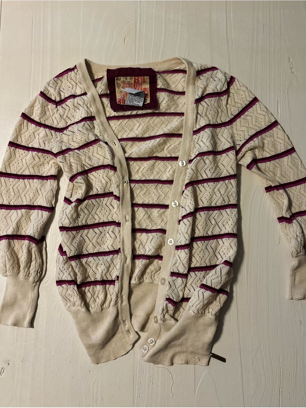 Vintage Billabong Striped Cardigan Sweater
